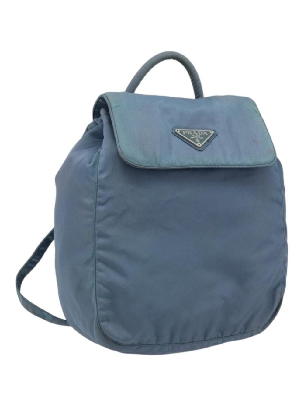 PRADA Backpack Nylon Baby Blue Silver